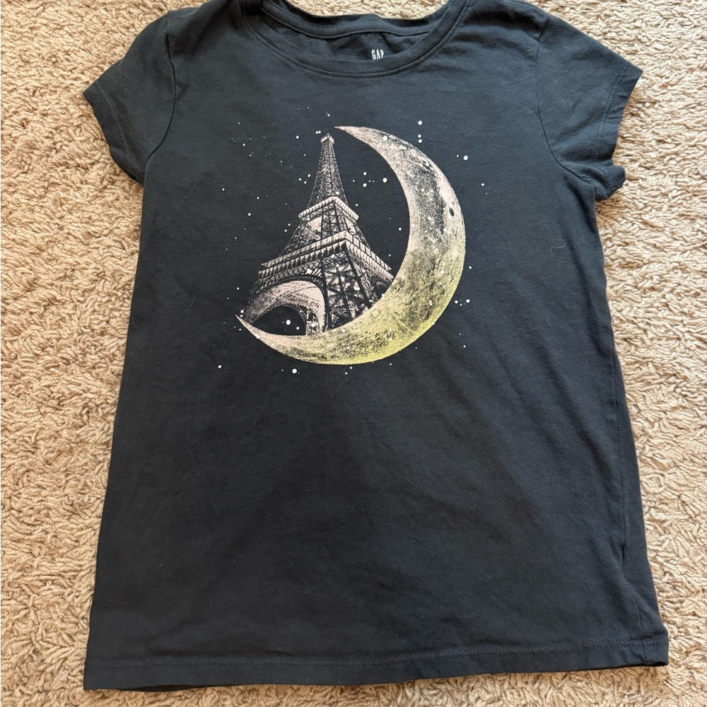 Girls GAP Black Graphic Tee